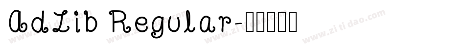 AdLib Regular字体转换
